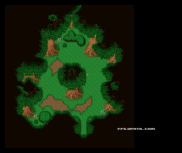 黒チョコボの森 マップ画像：ファイナルファンタジー5 攻略