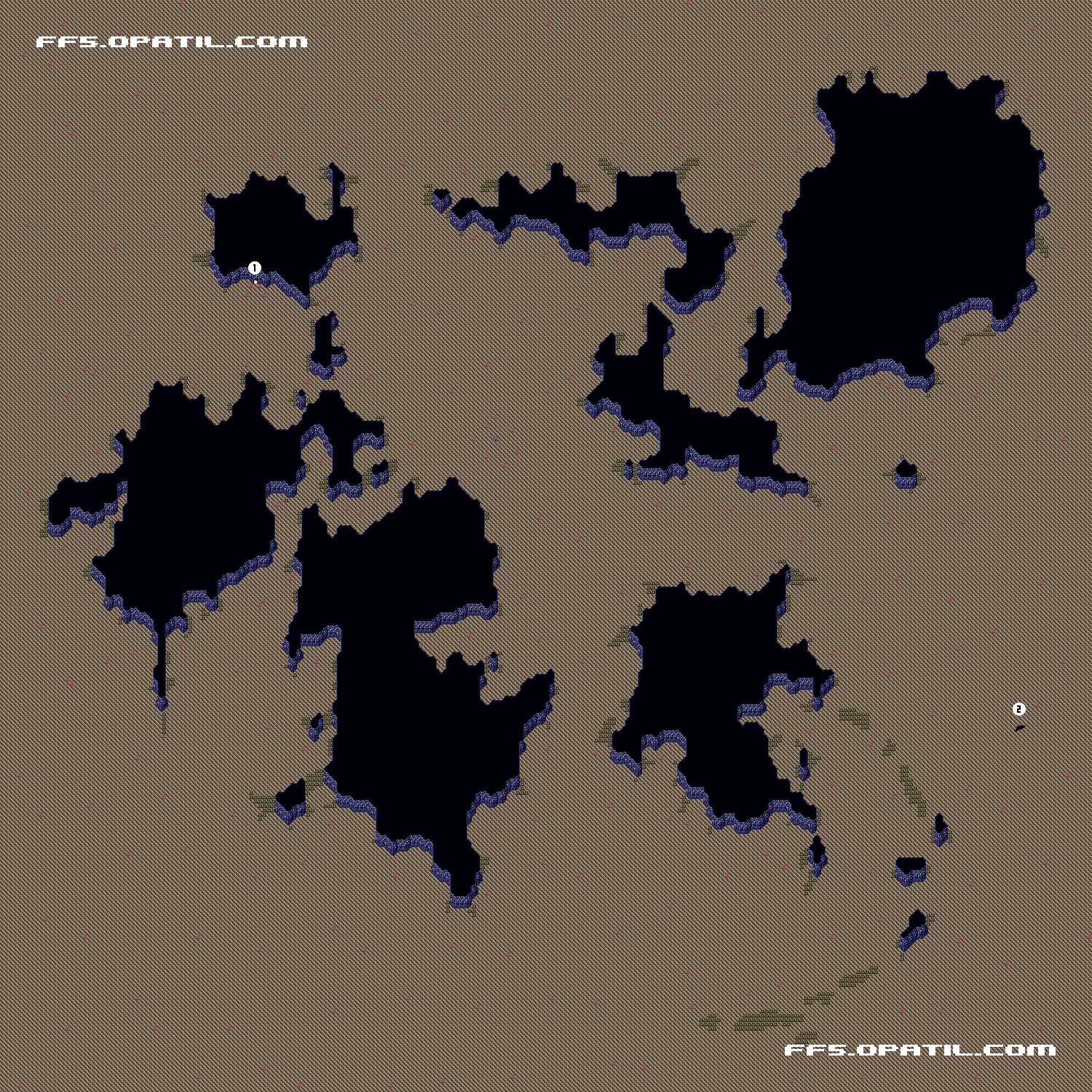FF5 第2世界海底・ワールドマップ（世界地図）